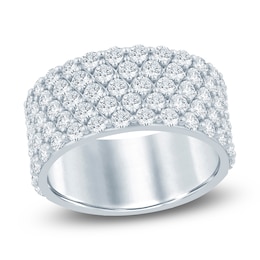 Lab-Grown Diamond Multi-Row Anniversary Ring 2 ct tw 14K White Gold