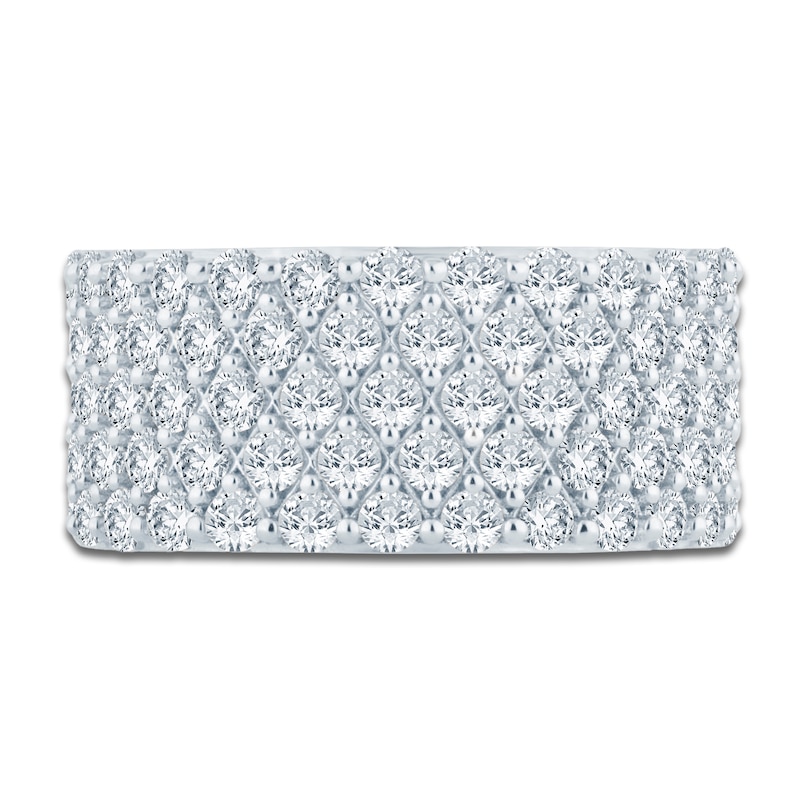 Main Image 3 of Lab-Grown Diamond Multi-Row Anniversary Ring 2 ct tw 14K White Gold