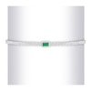 Thumbnail Image 3 of Baguette-Cut Natural Emerald & Diamond Bracelet 3/4 ct tw 10K White Gold 7"