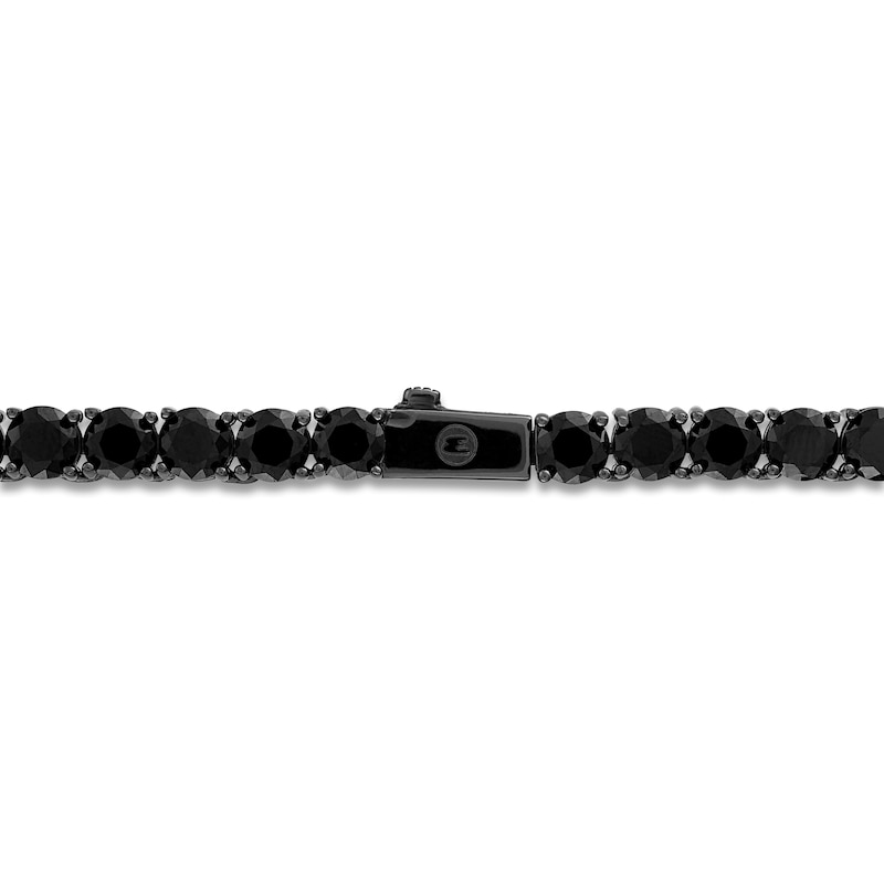 Main Image 3 of 1933 by Esquire Men's Natural Black Spinel Line Necklace Black Rhodium-Plated Sterling Silver 22.5"