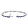 Thumbnail Image 2 of Natural Blue Sapphire Line Bracelet 14K White Gold 7"