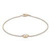 Thumbnail Image 2 of Round-Cut Lab-Grown Diamond Bezel-Set Solitaire Bracelet 1/4 ct tw 14K Yellow Gold 7.5" (SI2/F)