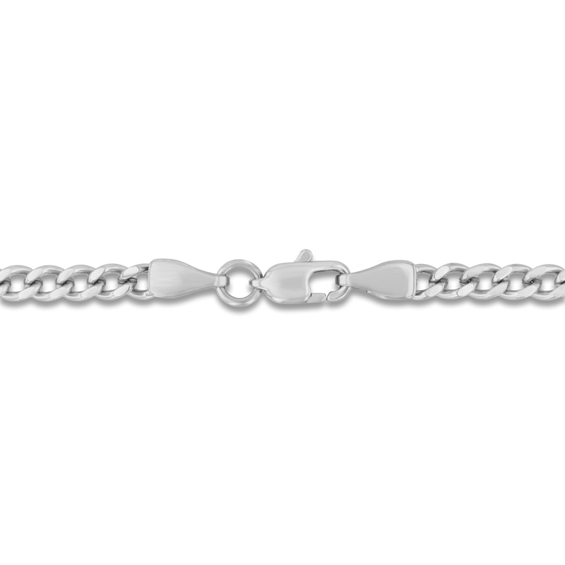 Main Image 3 of Men's Black Diamond Skull Necklace 1/20 ct tw Stainless Steel 24"