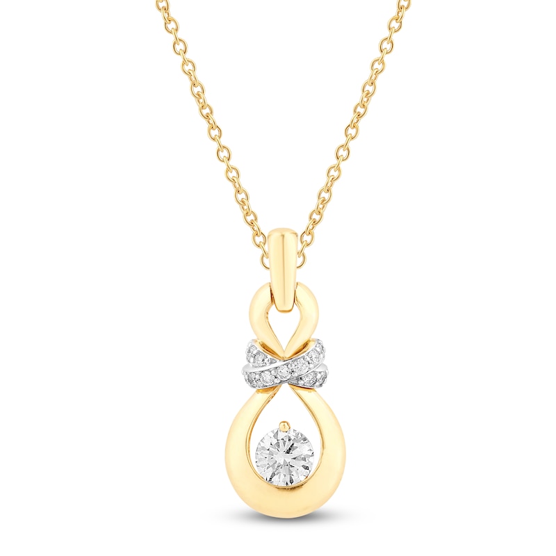 Main Image 1 of Captivate Diamond Necklace 1/2 ct tw 14K Two-Tone Gold 18"