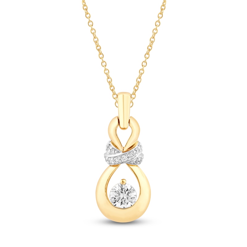 Main Image 1 of Captivate Diamond Necklace 1/4 ct tw 14K Two-Tone Gold 18"