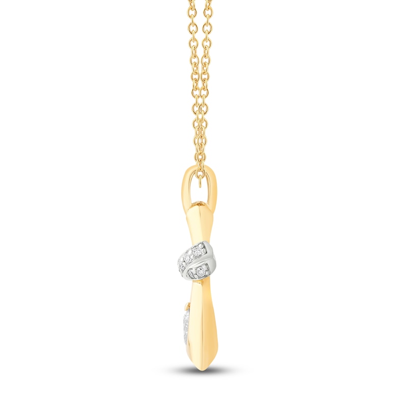 Main Image 3 of Captivate Diamond Necklace 1/4 ct tw 14K Two-Tone Gold 18"