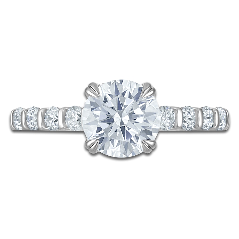 Main Image 3 of Vera Wang VOW Round-Cut Lab-Grown Diamond Engagement Ring 2 ct tw Platinum