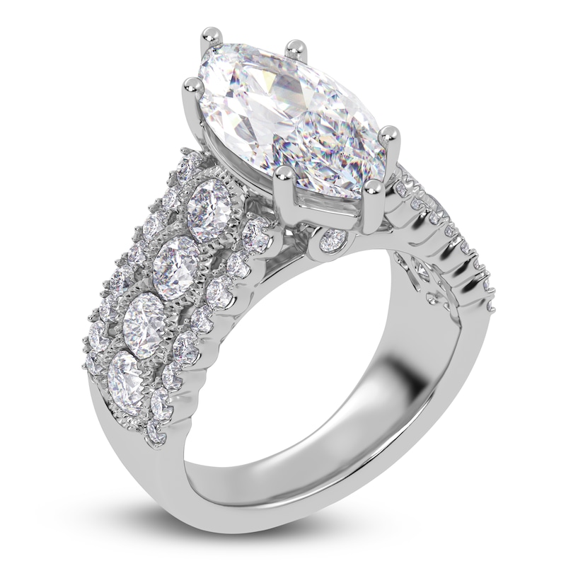 Main Image 2 of Marquise-Cut Created By Jared Studio Lab-Grown Diamond Engagement Ring 4-3/4 ct tw 14K White Gold