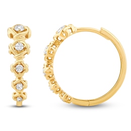 Unspoken Diamond Hoop Earrings 1/3 ct tw 14K Yellow Gold