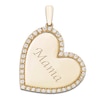 Thumbnail Image 1 of Engravable Diamond Heart Charm 1/4 ct tw Round 14K Yellow Gold