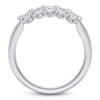 Thumbnail Image 2 of Certified Princess & Round-Cut Diamond Scalloped Edge Anniversary Ring 1/2 ct tw 14K White Gold