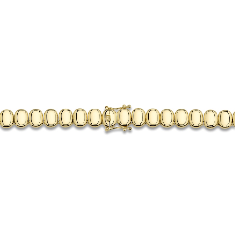 Main Image 3 of Shy ICON Lumeria Baguette & Round-Cut Diamond Pillow Link Necklace 1-3/4 ct tw 14K Yellow Gold 17" B22001093V4Z17