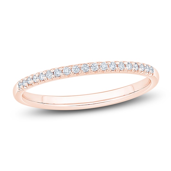 Chosen Certified Round-Cut Diamond Stackable Anniversary Ring 1/10 ct tw 14K Rose Gold