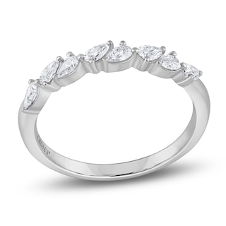 Chosen Certified Pear-Shaped Diamond Stackable Anniversary Ring 3/8 ct tw 14K White Gold