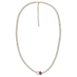 Birthstone Tennis Necklace (2 Stones)