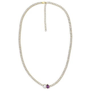 Birthstone Tennis Necklace (2 Stones)