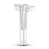 Thumbnail Image 2 of Diamond Bridal Set 3/4 ct tw Marquise/Round 14K White Gold