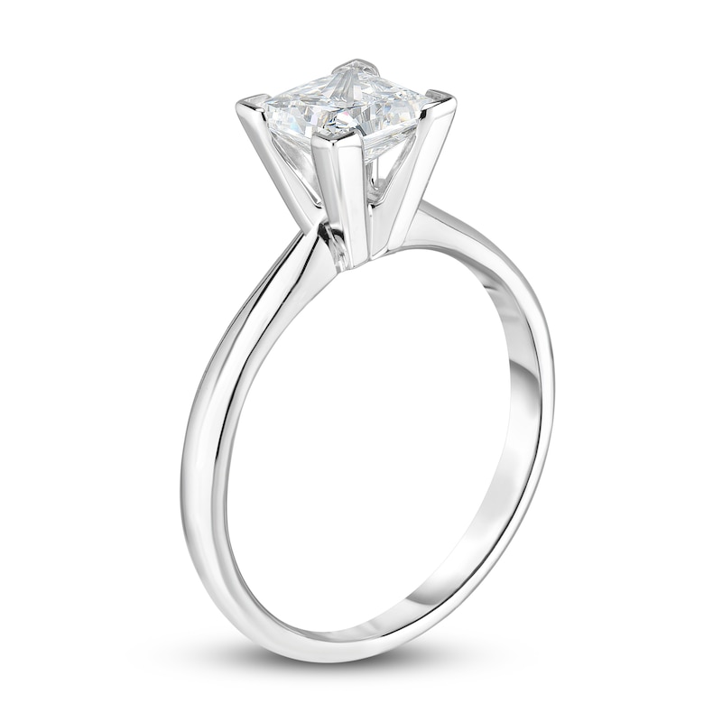 Main Image 2 of Diamond Solitaire Engagement Ring 5/8 ct tw Princess 14K White Gold (I2/I)