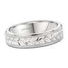 Thumbnail Image 1 of Kirk Kara Men's Floral Wedding Band 18K White Gold