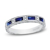 Thumbnail Image 1 of Kirk Kara Natural Blue Sapphire Anniversary Band 1/20 ct tw Diamonds 14K White Gold