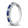 Thumbnail Image 1 of Kirk Kara Natural Blue Sapphire Anniversary Band 1/20 ct tw Diamonds 14K White Gold