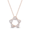 Thumbnail Image 1 of Diamond Star Necklace 1/5 ct tw Round 14K Rose Gold 17&quot;