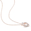Thumbnail Image 2 of Diamond Star Necklace 1/5 ct tw Round 14K Rose Gold 17&quot;