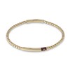 Marco Dal Maso Men's Black Diamond Accent Bracelet Red Enamel Sterling Silver/18K Yellow Gold-Plated 8"