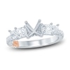 Pnina Tornai Lab-Created Diamond Engagement Ring Setting 1-3/8 ct tw Princess/Round 14K White Gold