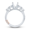Pnina Tornai Lab-Created Diamond Engagement Ring Setting 1-3/8 ct tw Princess/Round 14K White Gold