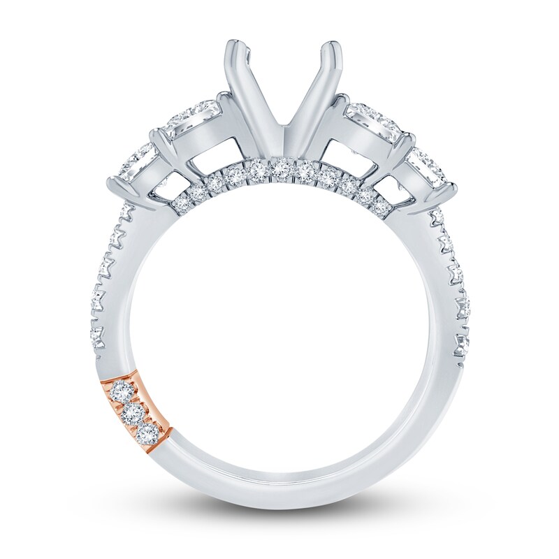 Main Image 2 of Pnina Tornai Lab-Grown Diamond Engagement Ring Setting 1-3/8 ct tw Princess/Round 14K White Gold