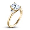 Thumbnail Image 2 of Vera Wang WISH Diamond 3-Stone Engagement Ring 2-1/5 ct tw Emerald/Baguette 18K Yellow Gold