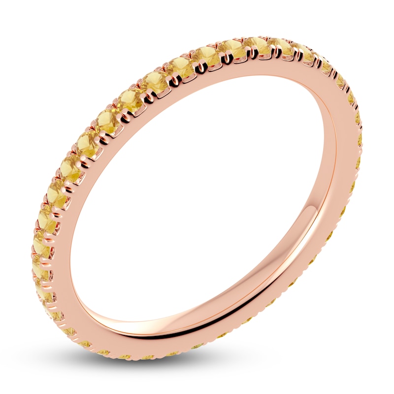 Main Image 2 of Juliette Maison Natural Citrine Eternity Ring 10K Rose Gold