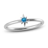 Thumbnail Image 1 of Juliette Maison Natural Blue Zircon Starburst Ring 10K White Gold