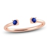 Thumbnail Image 1 of Juliette Maison Natural Blue Sapphire Cuff Ring 10K Rose Gold