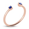 Thumbnail Image 2 of Juliette Maison Natural Blue Sapphire Cuff Ring 10K Rose Gold