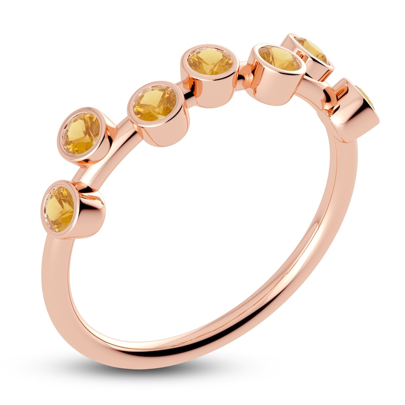 Juliette Maison Natural Citrine Ring 10K Rose Gold