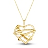 Thumbnail Image 3 of Le Vian Wrapped In Chocolate Diamond Heart Necklace 1/2 ct tw Round 14K Honey Gold 19"