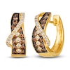 Thumbnail Image 1 of Le Vian Diamond Hoop Earrings 1 ct tw Round 14K Honey Gold