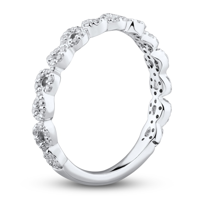 Main Image 2 of Diamond Wedding Band 1/4 ct tw Round 14K White Gold