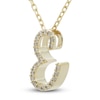 Thumbnail Image 2 of Diamond Initial E Pendant Necklace 1/10 ct tw Round 10K Yellow Gold 18"