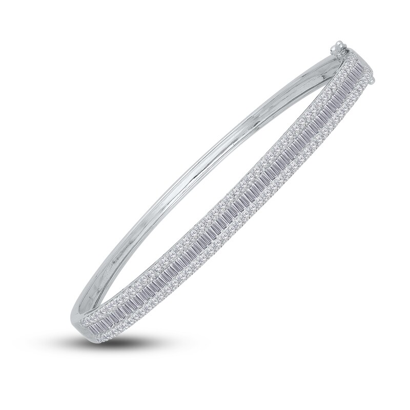 Main Image 2 of Kallati Diamond Bangle Bracelet 1-1/2 ct tw Round/Baguette 14K White Gold