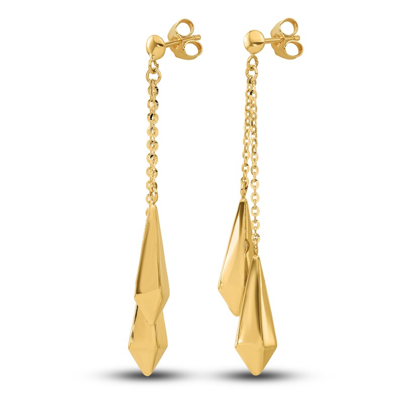Main Image 2 of High-Polish Dangle Earrings 14K Yellow Gold