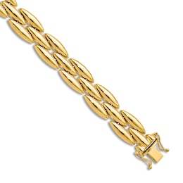 High-Polish Link Bracelet 14K Yellow Gold 7.5"