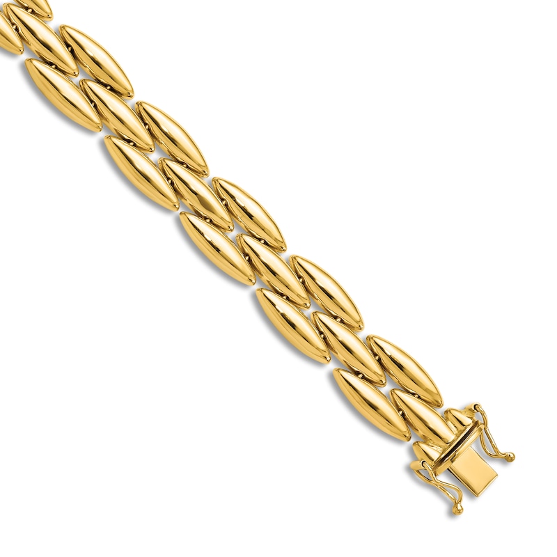 High-Polish Link Bracelet 14K Yellow Gold 7.5"