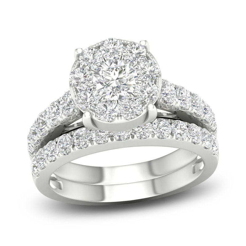 Main Image 1 of Diamond Bridal Set 2 ct tw Round 14K White Gold