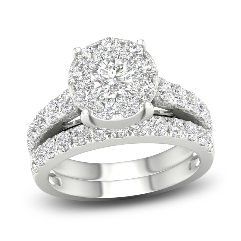 Diamond Bridal Set 2 ct tw Round 14K White Gold