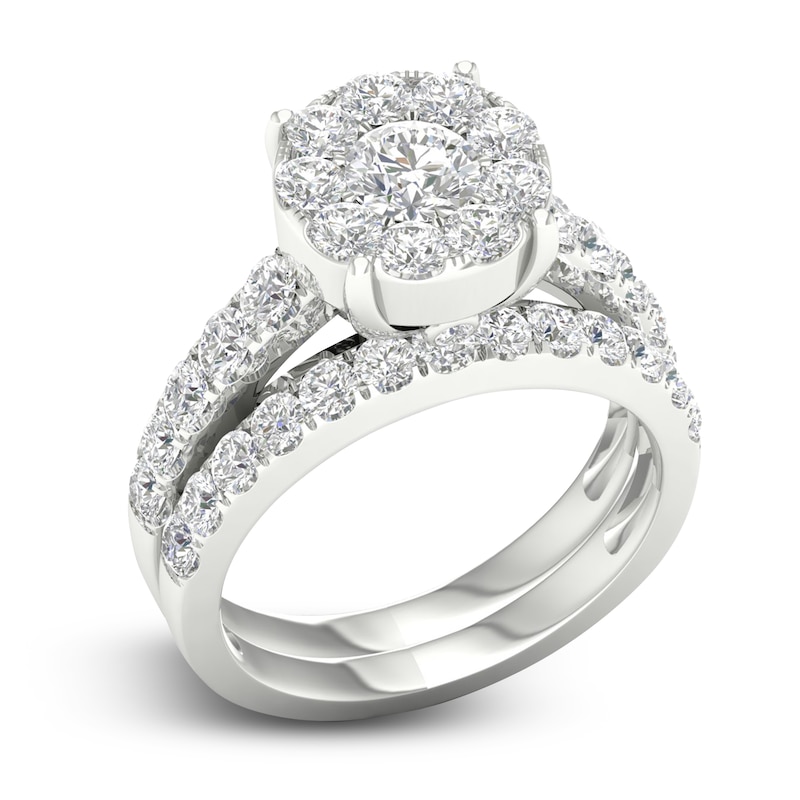 Main Image 2 of Diamond Bridal Set 2 ct tw Round 14K White Gold