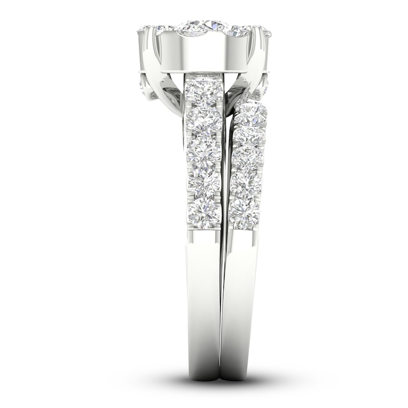 Main Image 3 of Diamond Bridal Set 2 ct tw Round 14K White Gold
