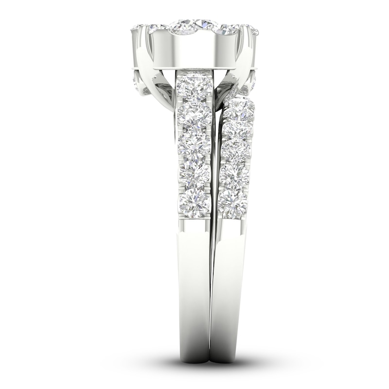 Diamond Bridal Set 2 ct tw Round 14K White Gold